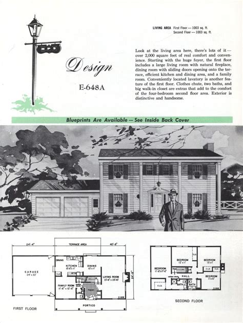 1960s colonial house plans.